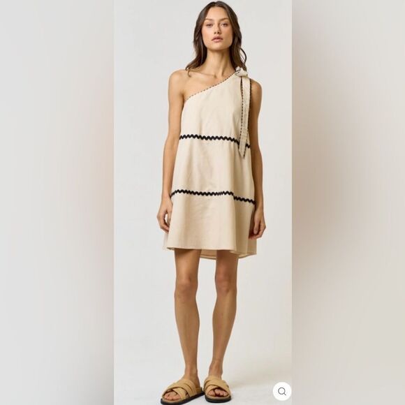 Lalavon Dresses & Skirts - Lalavon Oatmeal Linen Dress Size Medium